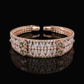 Luxury Rose Gold Plated Crystal Cuff Bracelet
