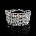 Premium Silver Crystal Cuff Bracelet