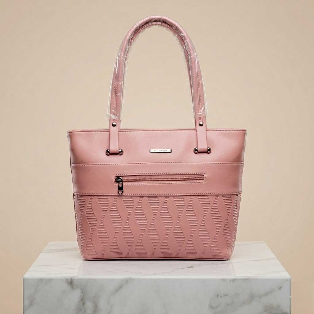 Pink tote shoulder Handbag For Females
