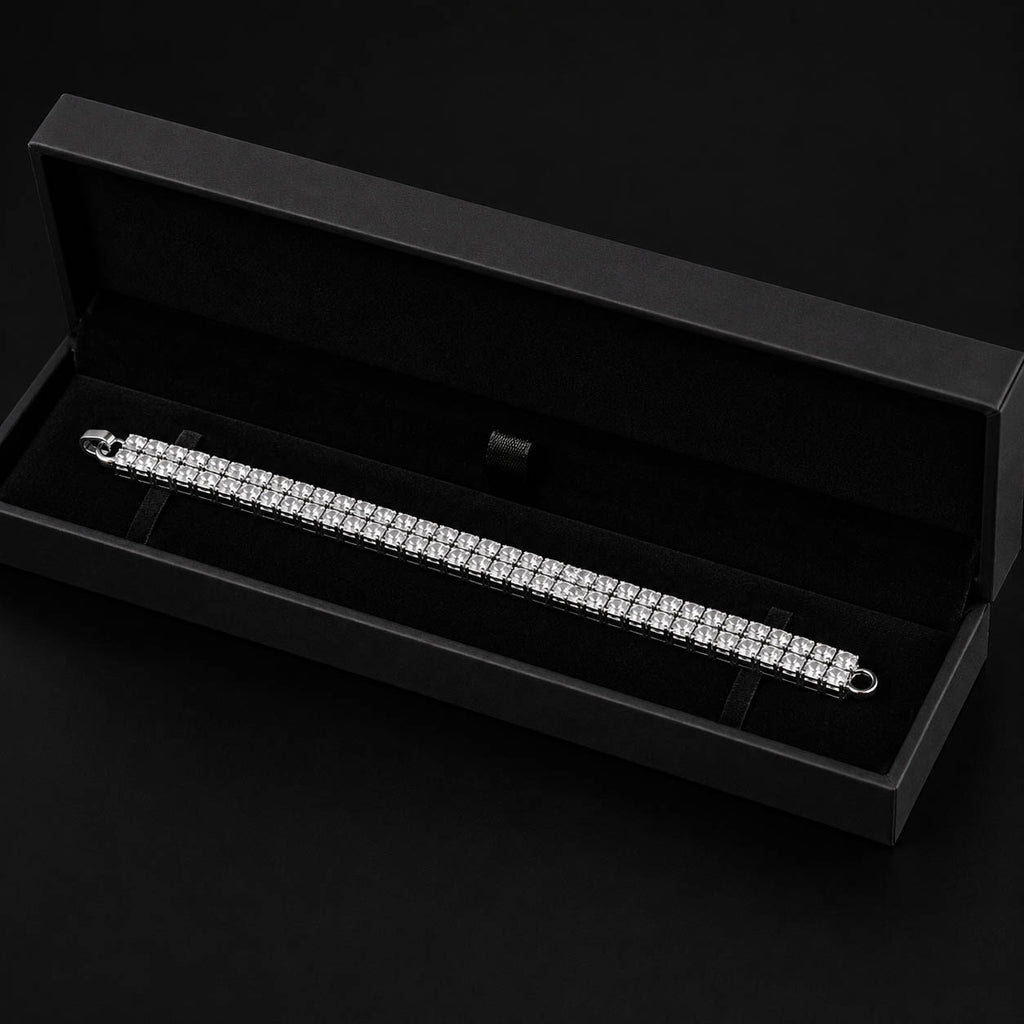 Silver Crystal Tennis Bracelet