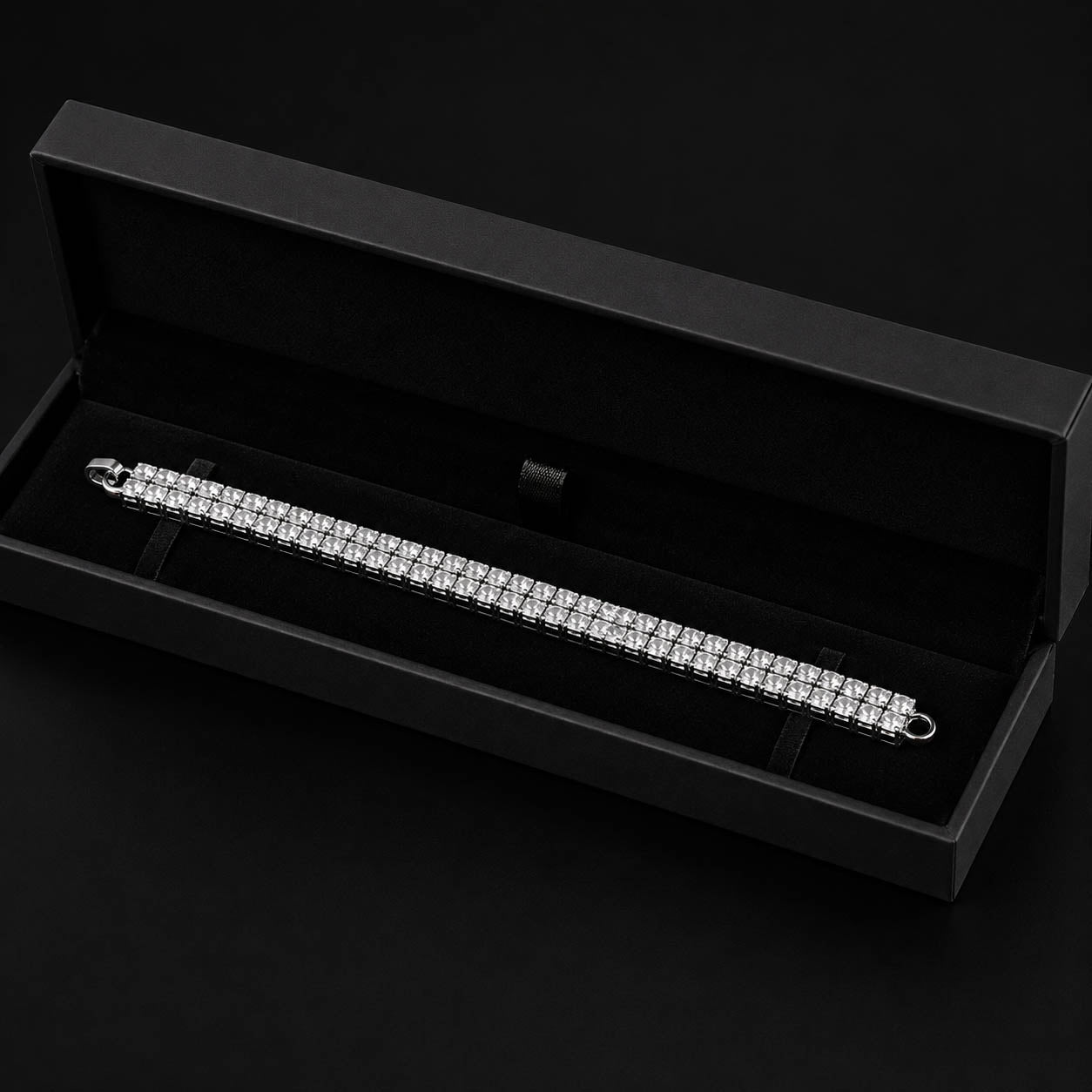 Silver Crystal Tennis Bracelet