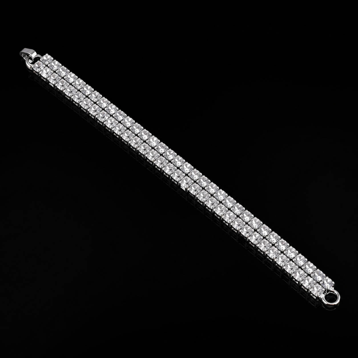 Silver Crystal Tennis Bracelet