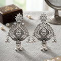 Traditional Peacock Dangle Earrings