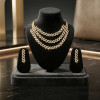 Multi-Layered Geometric Silver Diamond Set